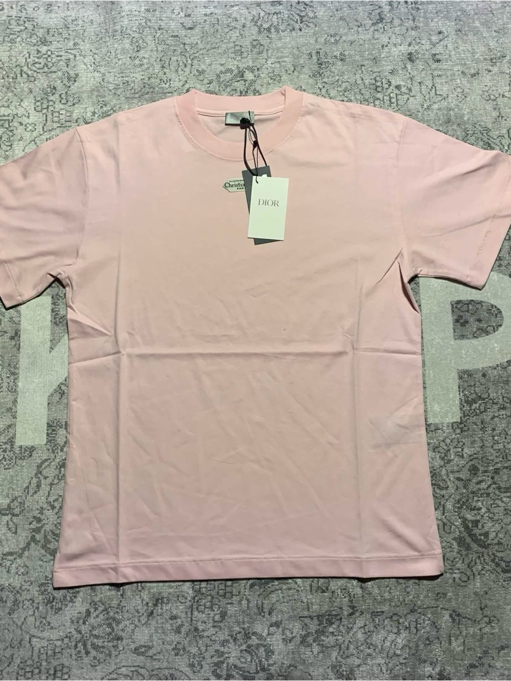 Dior Men’s Short-Sleeve Crewneck T-Shirt in Pale Pink